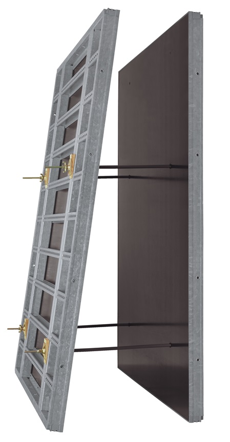 Einsatz der NOEtop Großflächen-Elemente mit integrierter Gurtung für konische Wände.